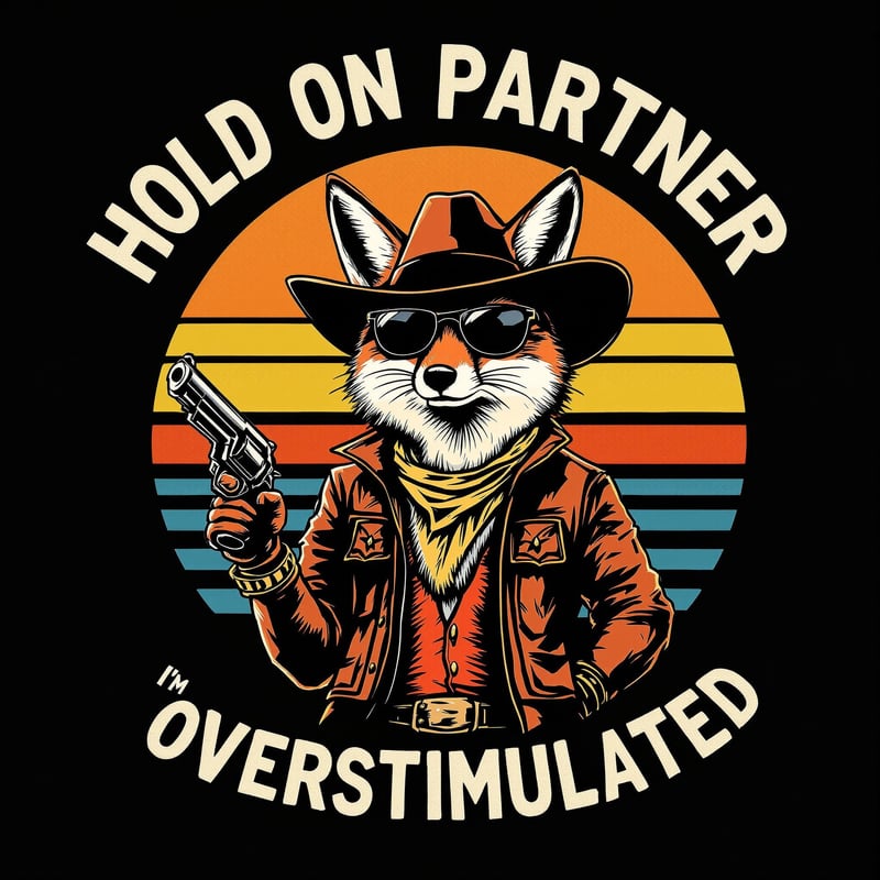 Vintage Cowboy Fox Graphic