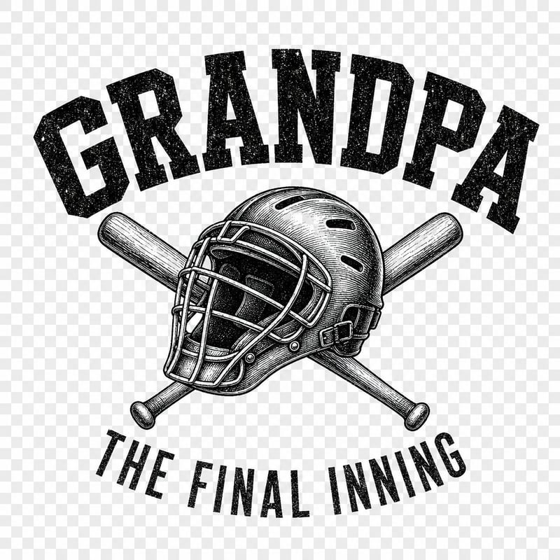 Vintage Grandpa Baseball Badge Design