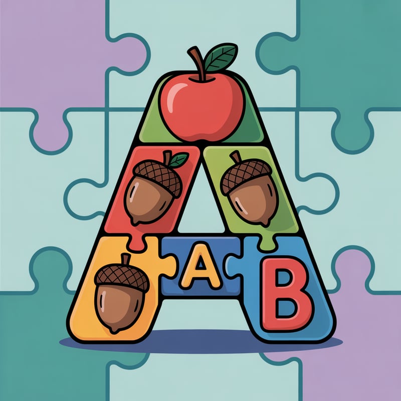 Letter A in Alphabet Puzzle