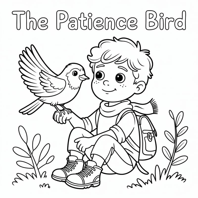 The Patience Bird Coloring Page