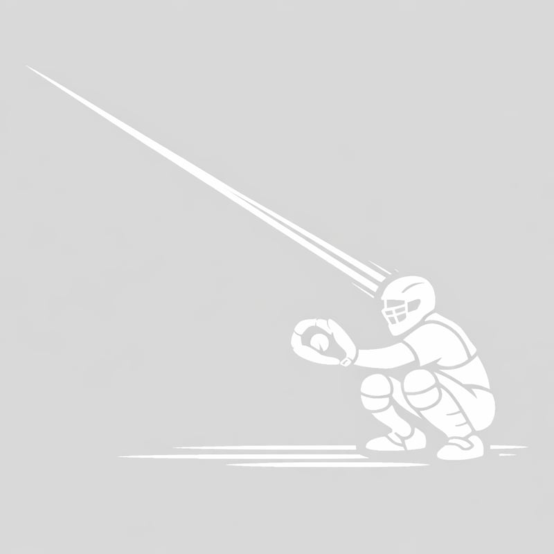 Minimalist Catcher Receiving Pitch