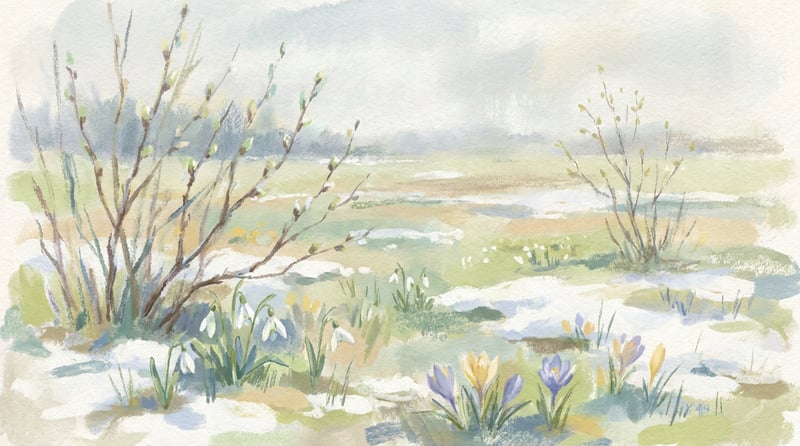 March Renewal in Pastel Brushstrokes
