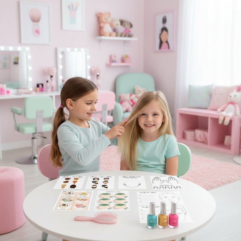 Kids Beauty Salon Playroom Scene