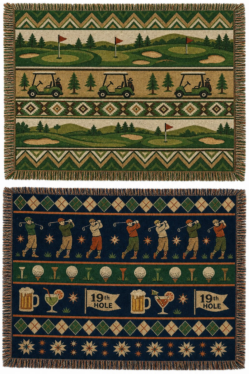 Woven Golf Tapestry Designs
