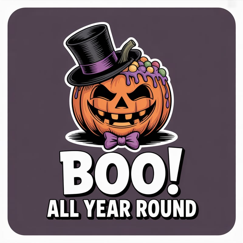Gothic Pumpkin with Top Hat