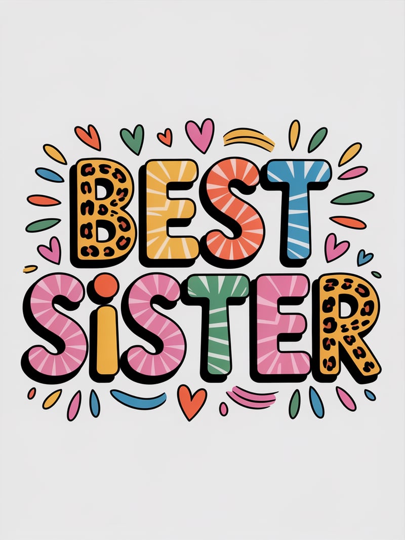 Best Sister Tie-Dye Leopard T-Shirt
