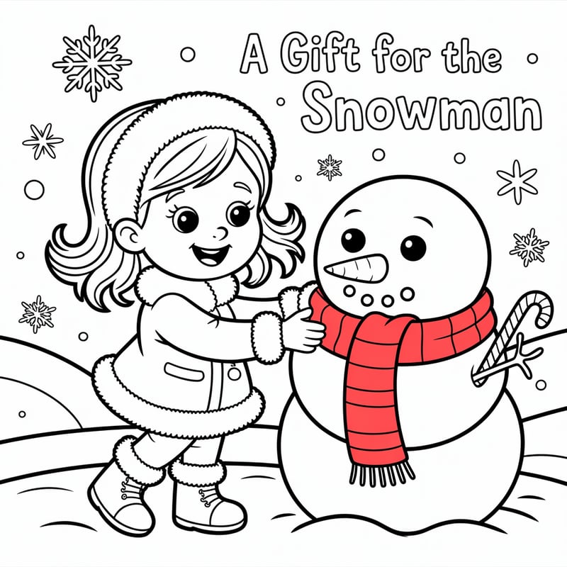 Sophia's Holiday Coloring Scene