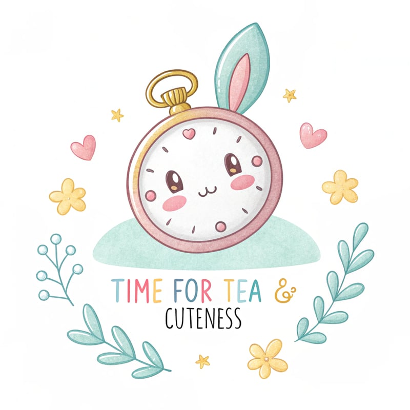 Kawaii Pastel Pocket Watch Illustration