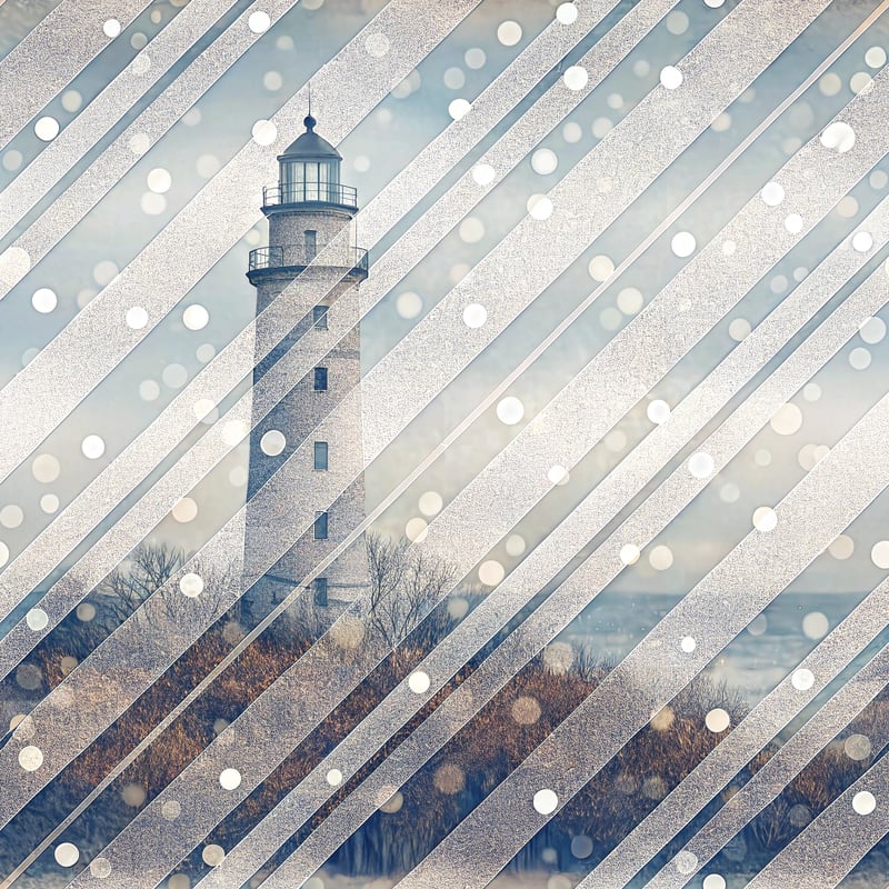 Striped Clear-Glass Illusion Pattern