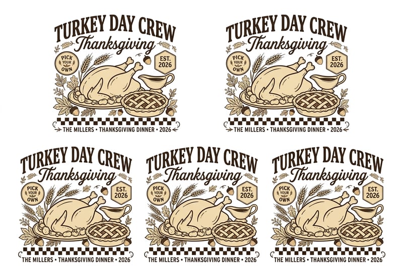 Turkey Day Crew Thanksgiving 2026 Art