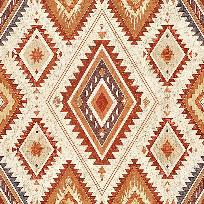 Seamless Tribal Diamond Pattern