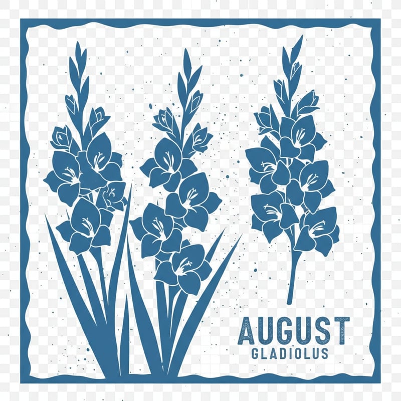 Cyanotype Print August Flower