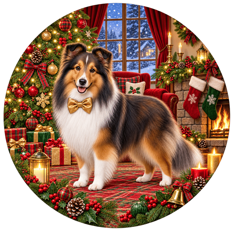 Shetland Sheepdog Christmas Sublimation