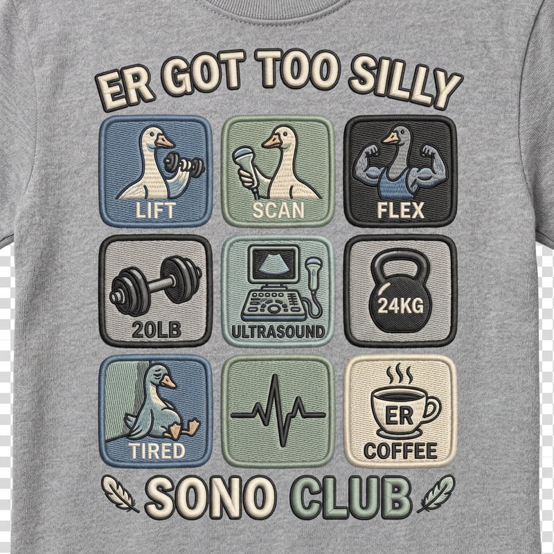 Embroidered Goose Gym Medical T-Shirt
