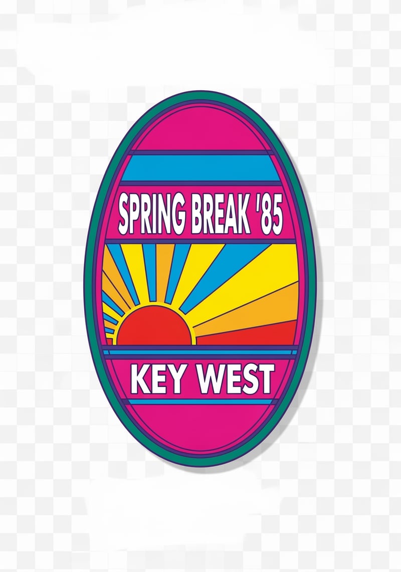 Mid-80s Key West Spring Break Badge