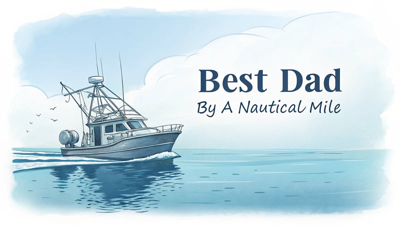 Fishing Boat with Best Dad Quote