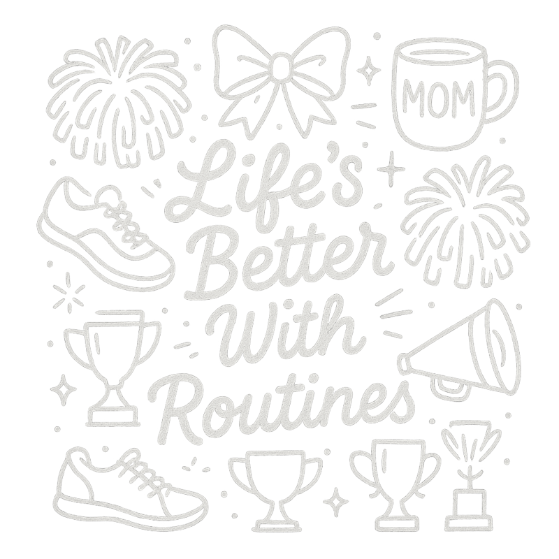 Cheer Mom Life Line-Art T-Shirt