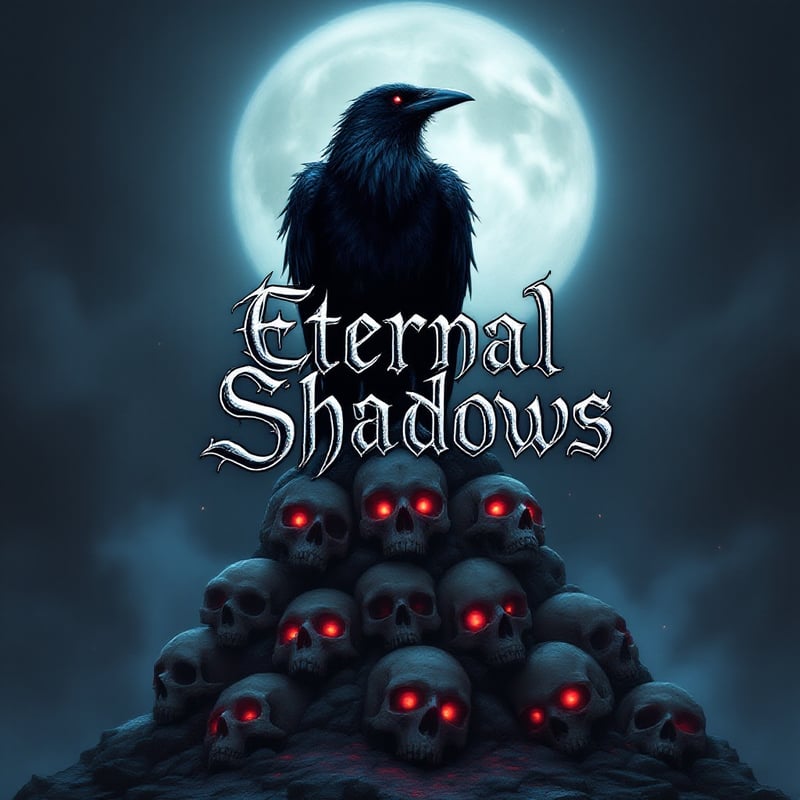 Eternal Shadows: Raven on Skulls