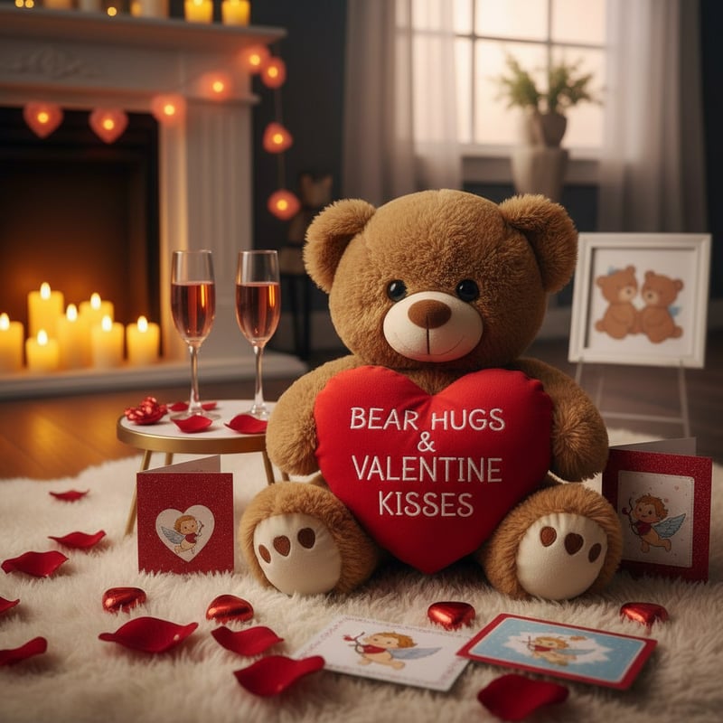 Bear Valentine Illustration