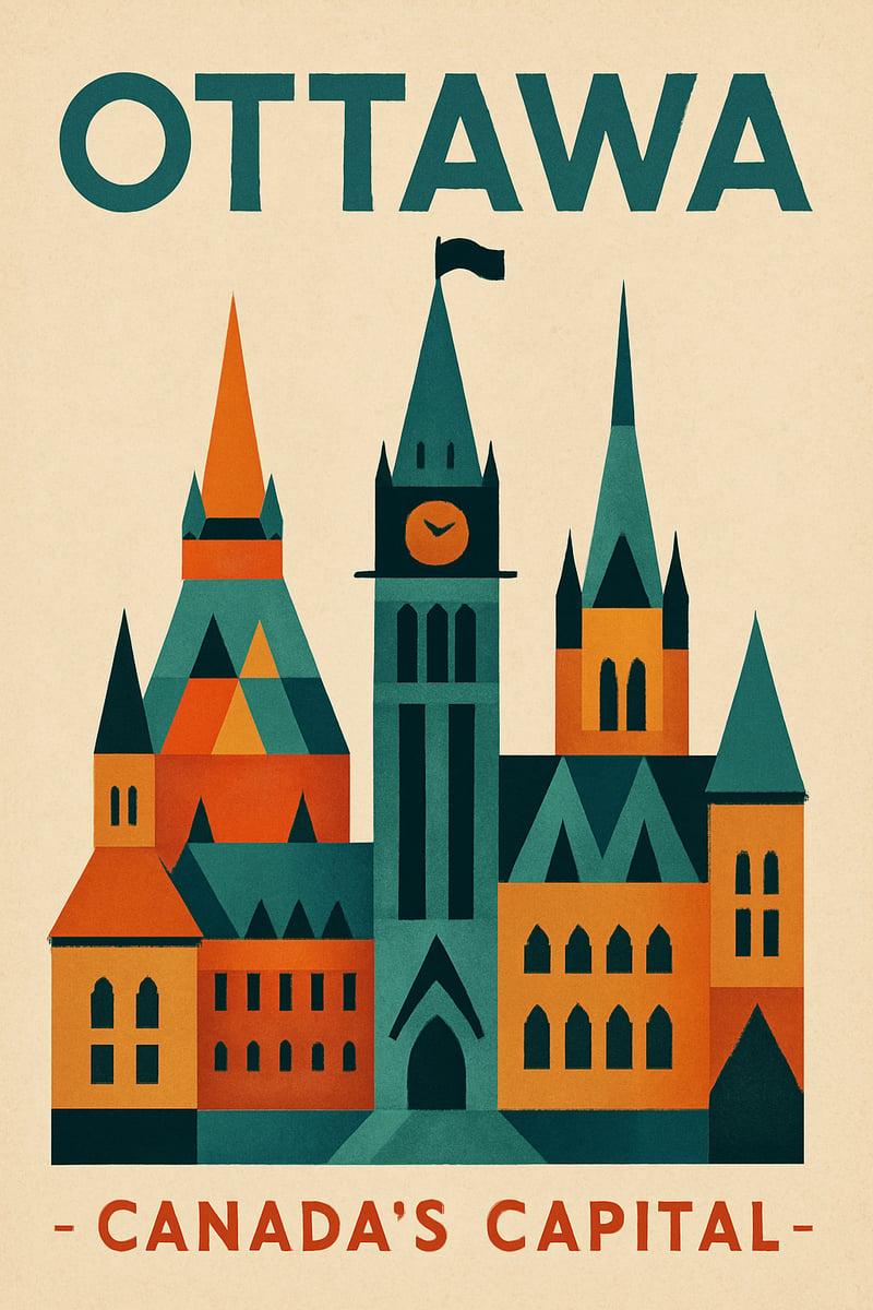 Mid-Century Modern Ottawa Poster