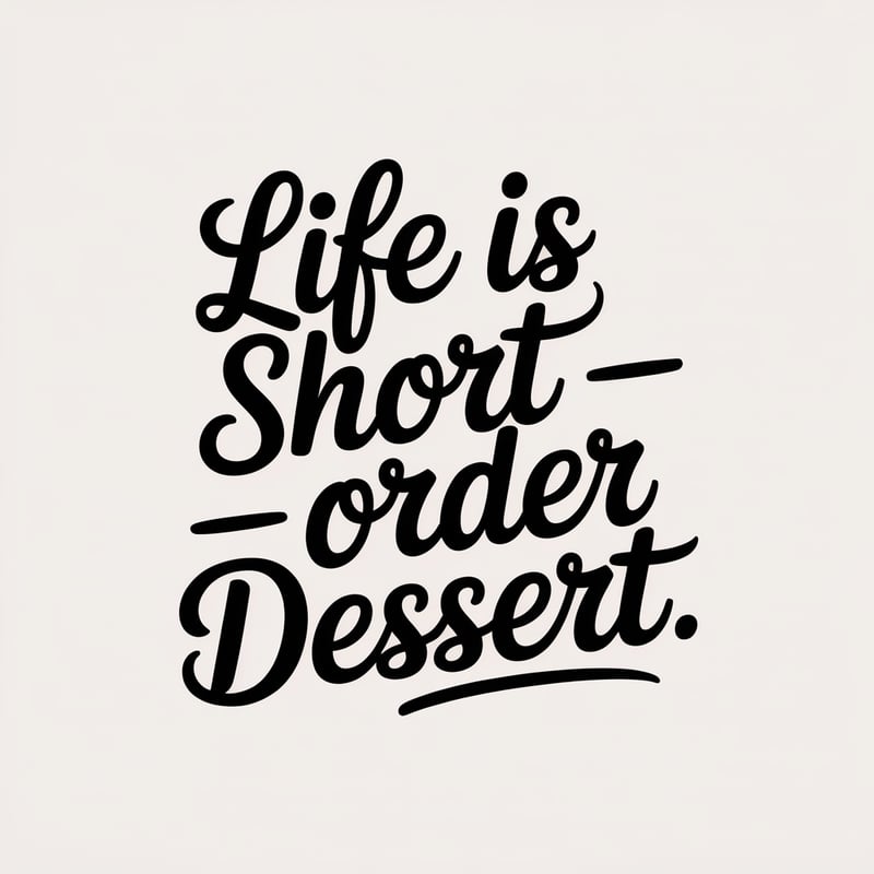 Life Is Short Typography Quote
