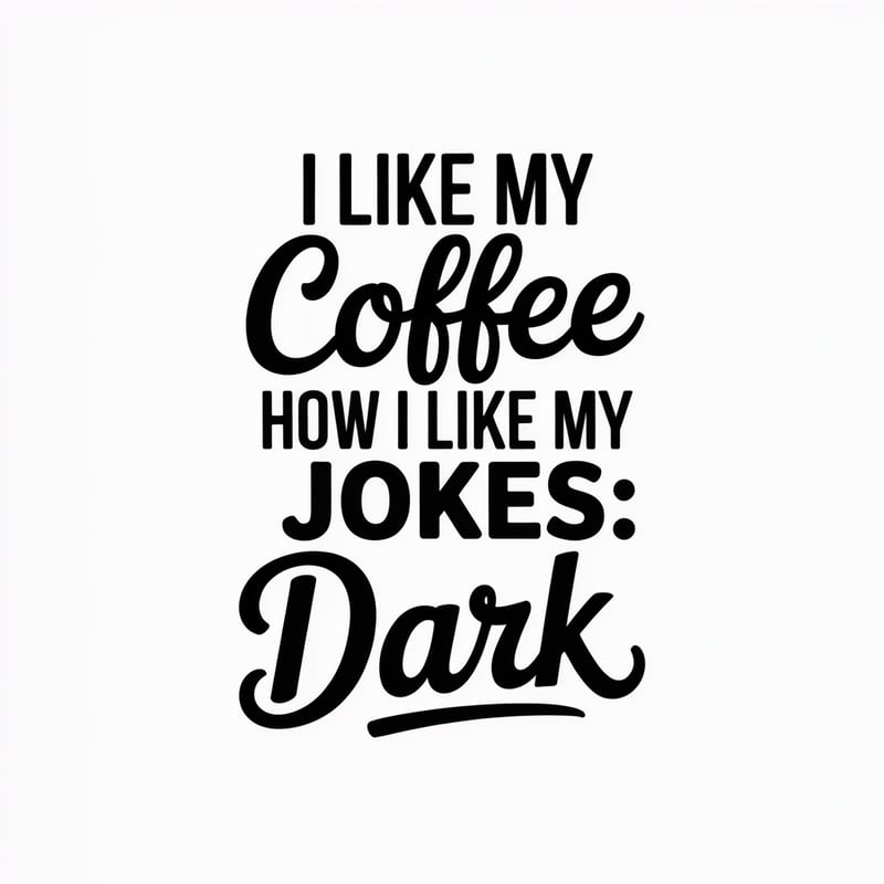 Minimalist Dark Coffee Quote Design