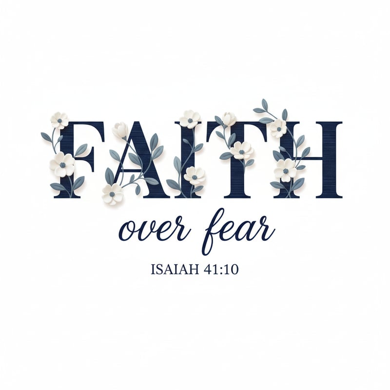Elegant Faith Over Fear Christian Design