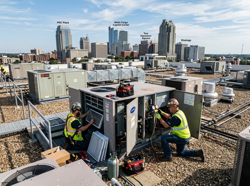 Commercial Rooftop HVAC Maintenance in Raleigh