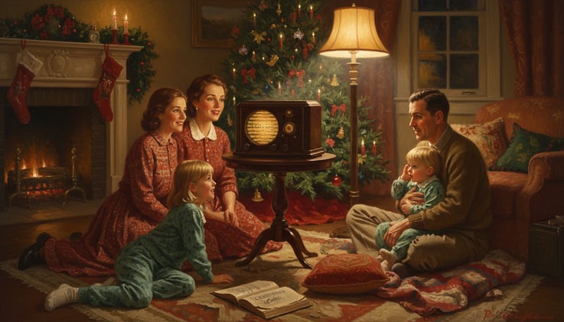 Cozy Rockwell Style Family Scene