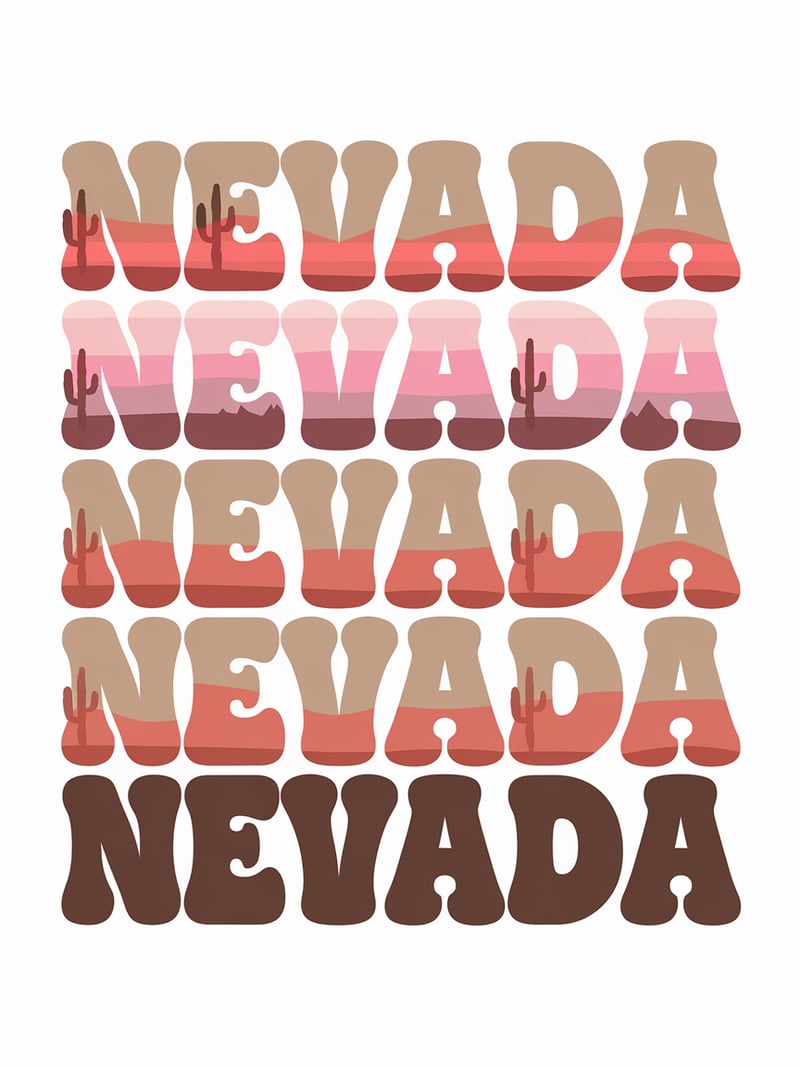 Nevada Retro Bubble Letters