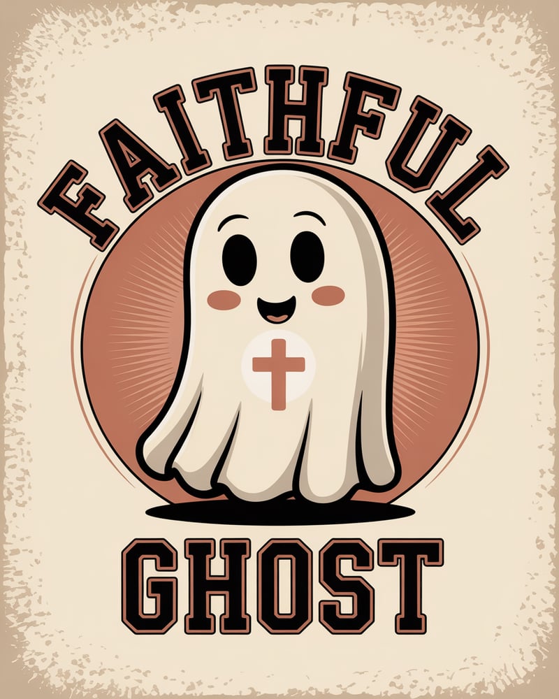 Vintage Faithful Ghost Badge