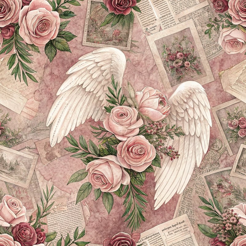 Cozy Christmas Ripped Paper Collage