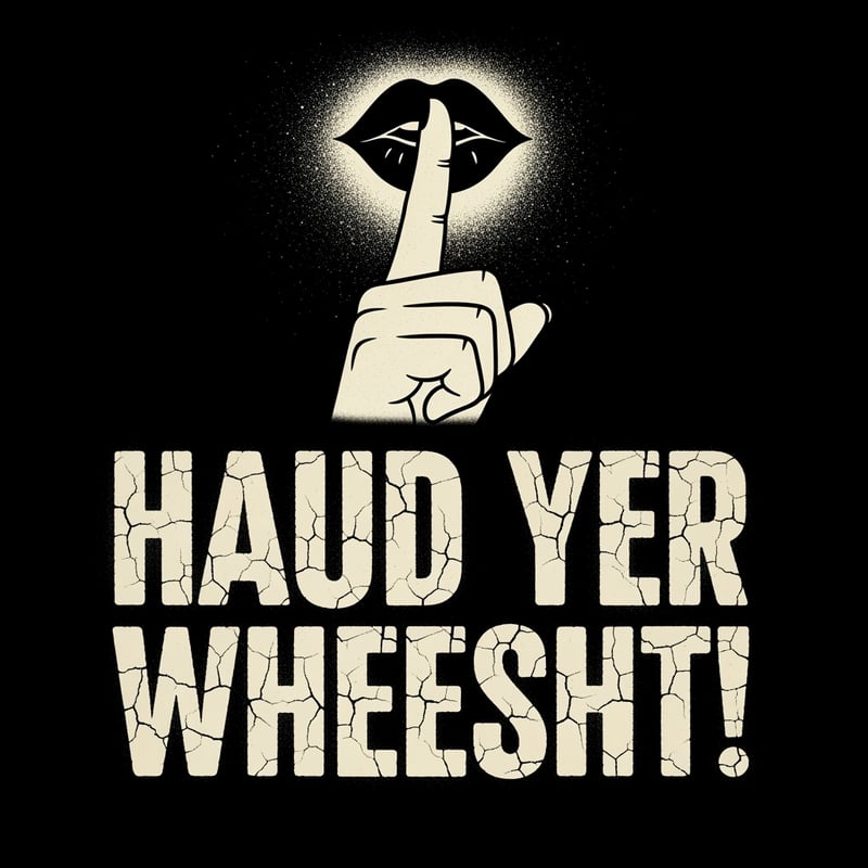 Scottish Saying Vintage Stencil Art