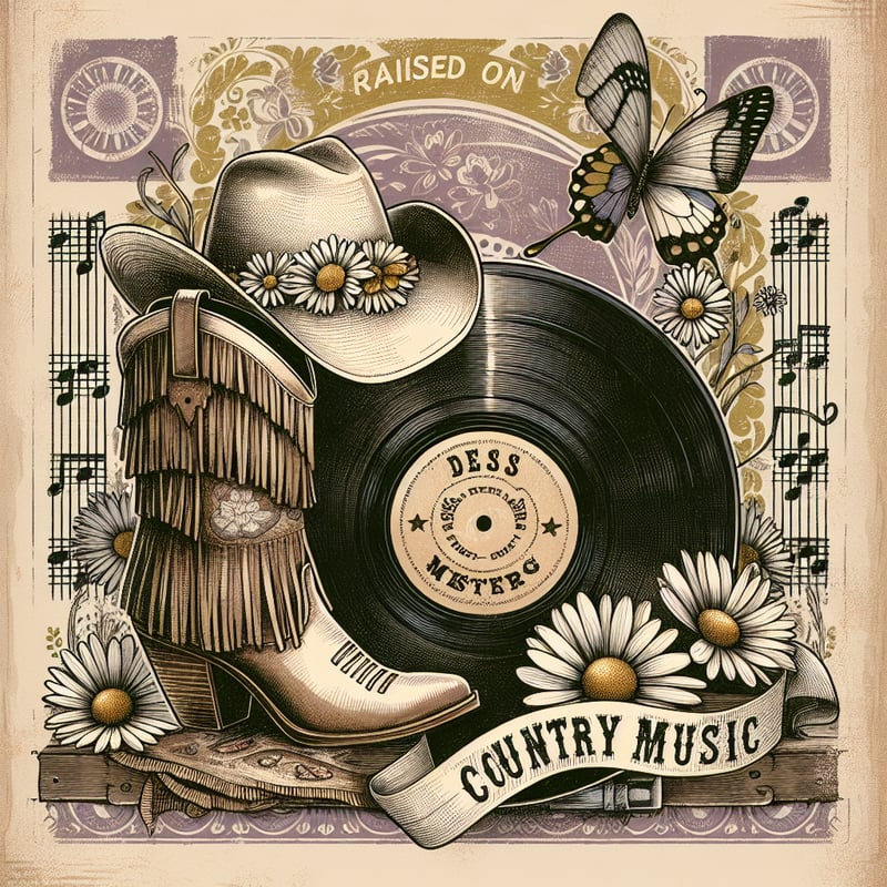 Rustic Western Country Music Art