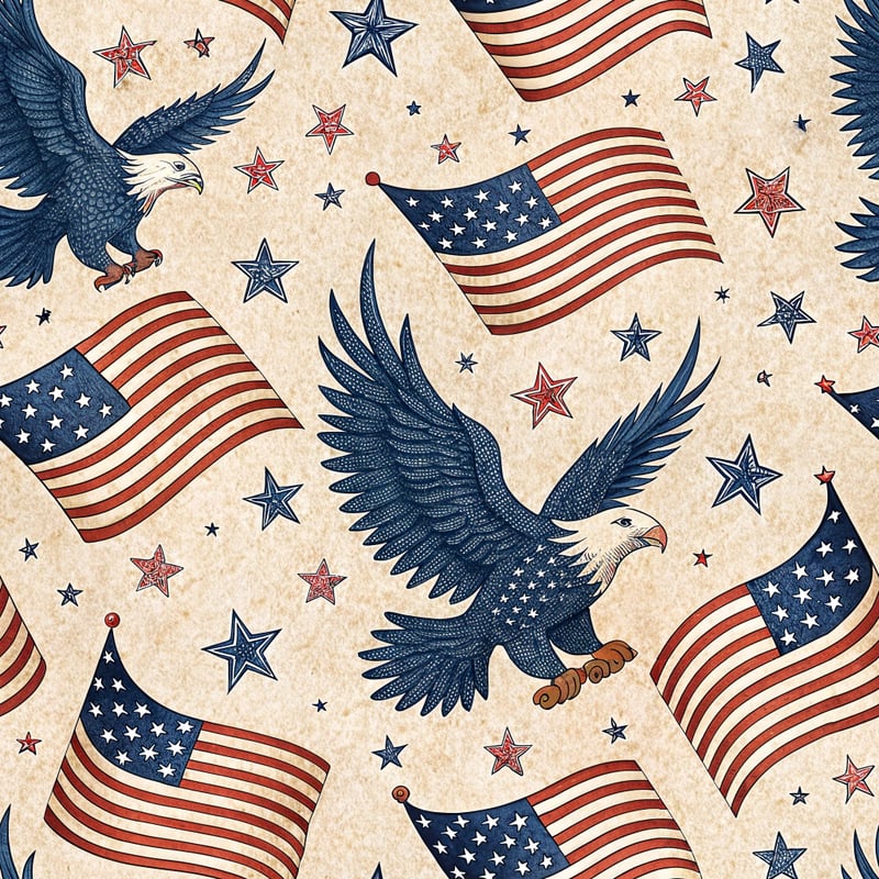 Traditional American Eagle Tattoo Pattern