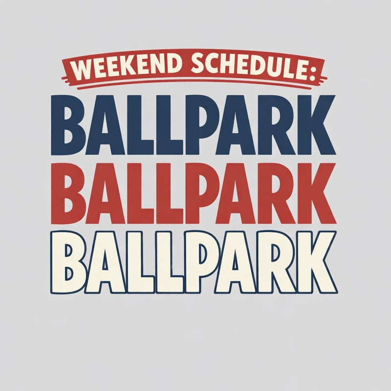 Retro Weekend Ballpark T-Shirt Design