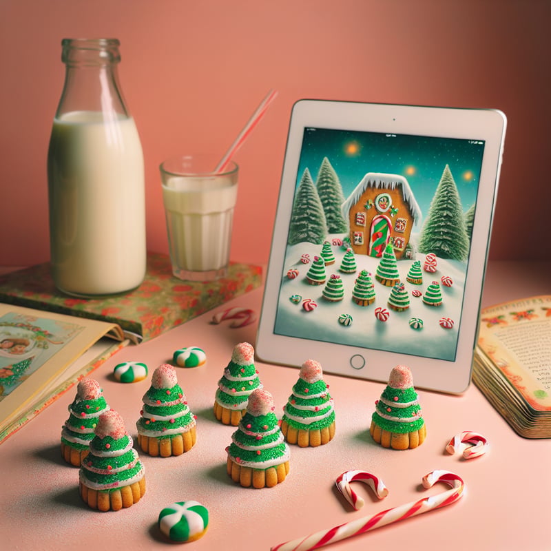 Frosted Christmas Tree Cakes and Peppermint