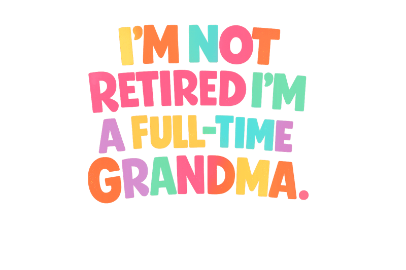 Full-Time Grandma Retro T-Shirt Design
