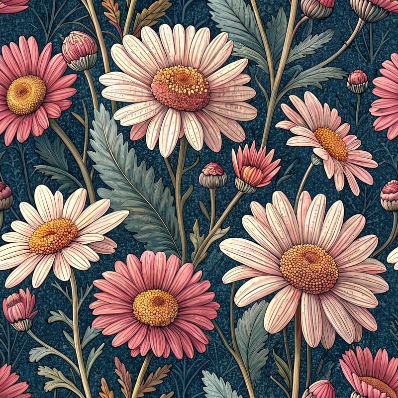 Vibrant Multi-Petaled Pink Daisies