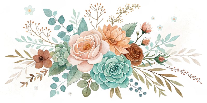 Soft Watercolor Floral Arrangement