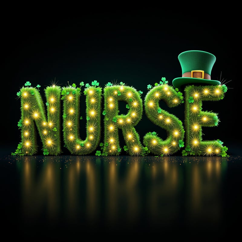 Hyper-realistic Nurse Typography Art