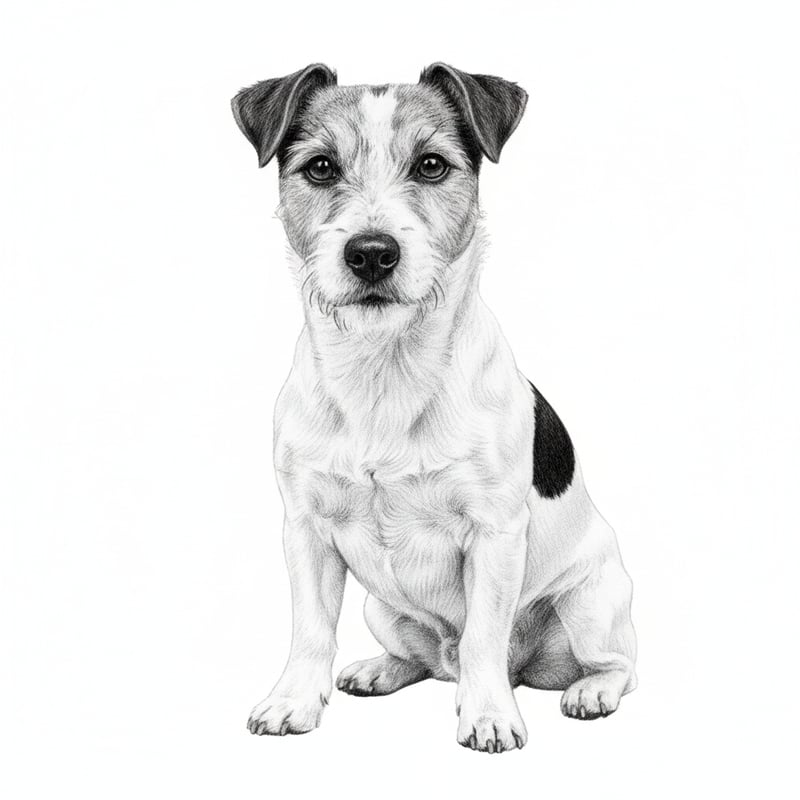 Realistic Jack Russell Terrier Drawing