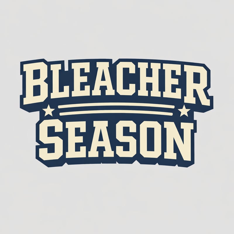 Bleacher Season Retro T-Shirt Design