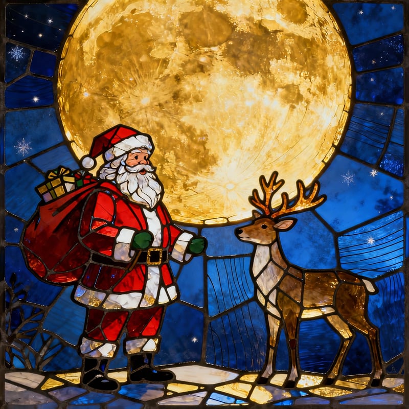 Stained Glass Christmas Ornament