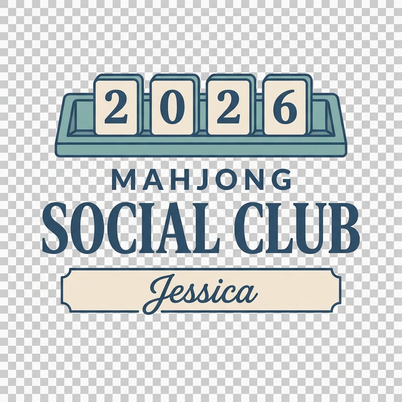 Mahjong Social Club 2026 Ornament PNG