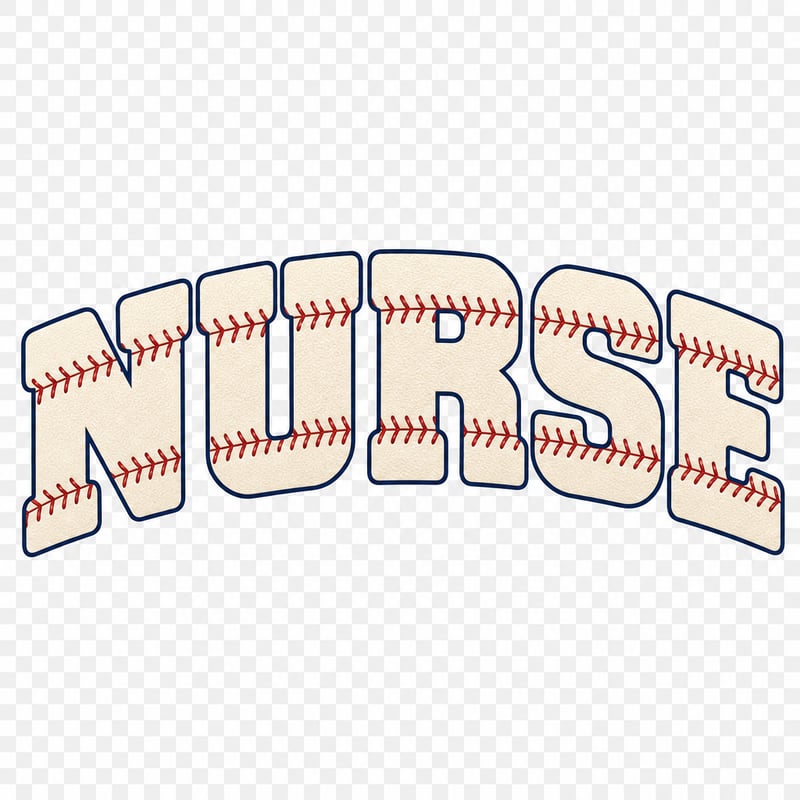 NURSE Baseball Leather Arched Logo
