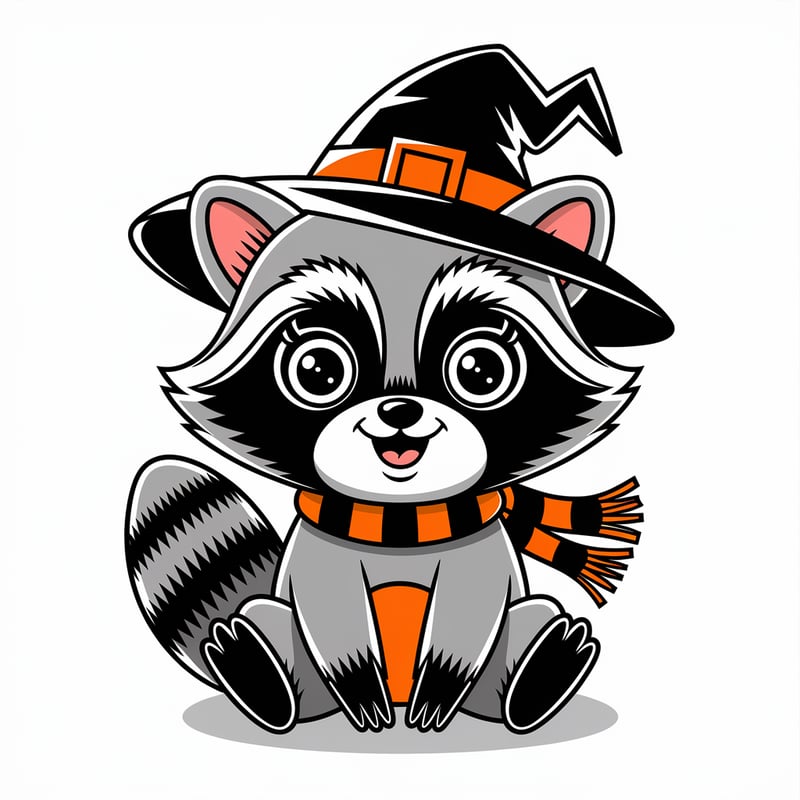 Cute Baby Raccoon in Halloween Costume