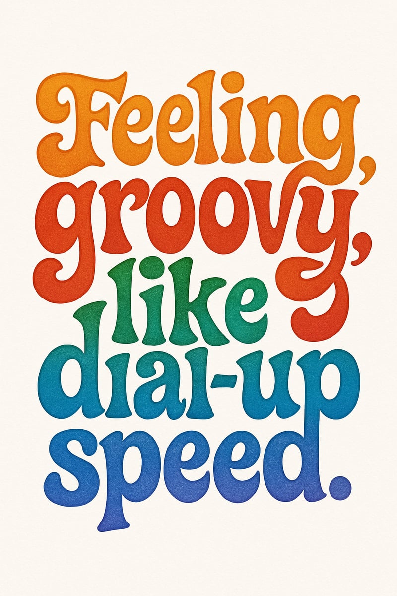 Psychedelic 70s Typography Design