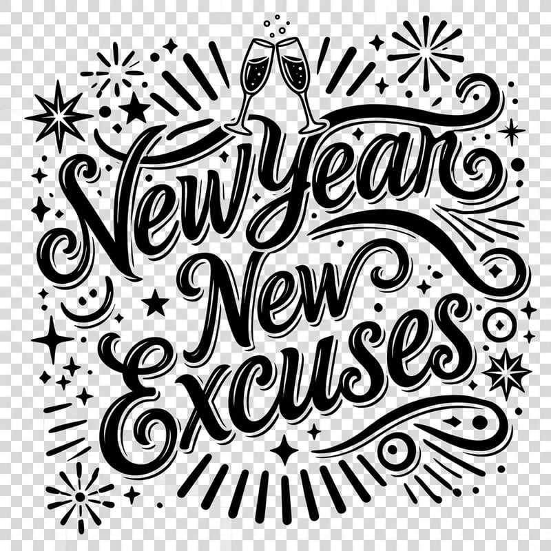 New Year New Excuses with Champagne
