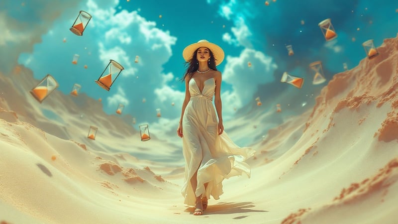 Surreal Cinematic Fashion in Desert